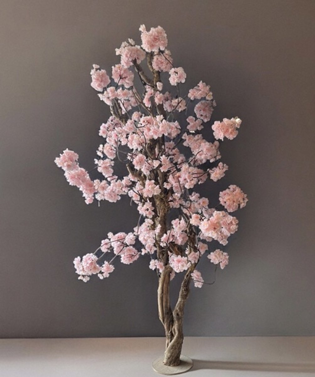 Seta Fiori - Kunst Bloesemboom - Op echt hout gemaakt - Kunstboom - Roze - 150cm - Voor binnen - Rituals - Sakura