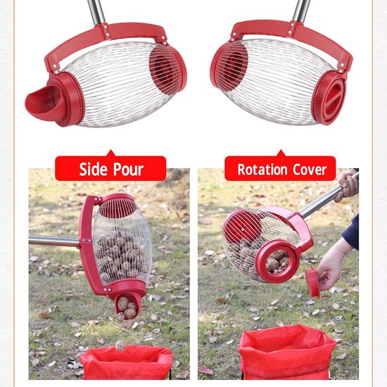 Fruitverzamelaar Notenverzamelaar Rollenverzamelaar Voor Het Verzamelen Van Fruitnoten Golfballen Roestvrij Staal 70 128cm Fruitverzamelaar Notenverzamelaar Rollenverzamelaar Voor Het Verzamelen Van Fruitnoten Golfballen Roestvrij Staal 70 128cm
