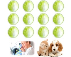 12pcs Dierenhaar Verwijderaar - Wasmachine Magic Balls - Herbruikbare Kat en Hond Haar Verwijderaar voor de Wasmachine