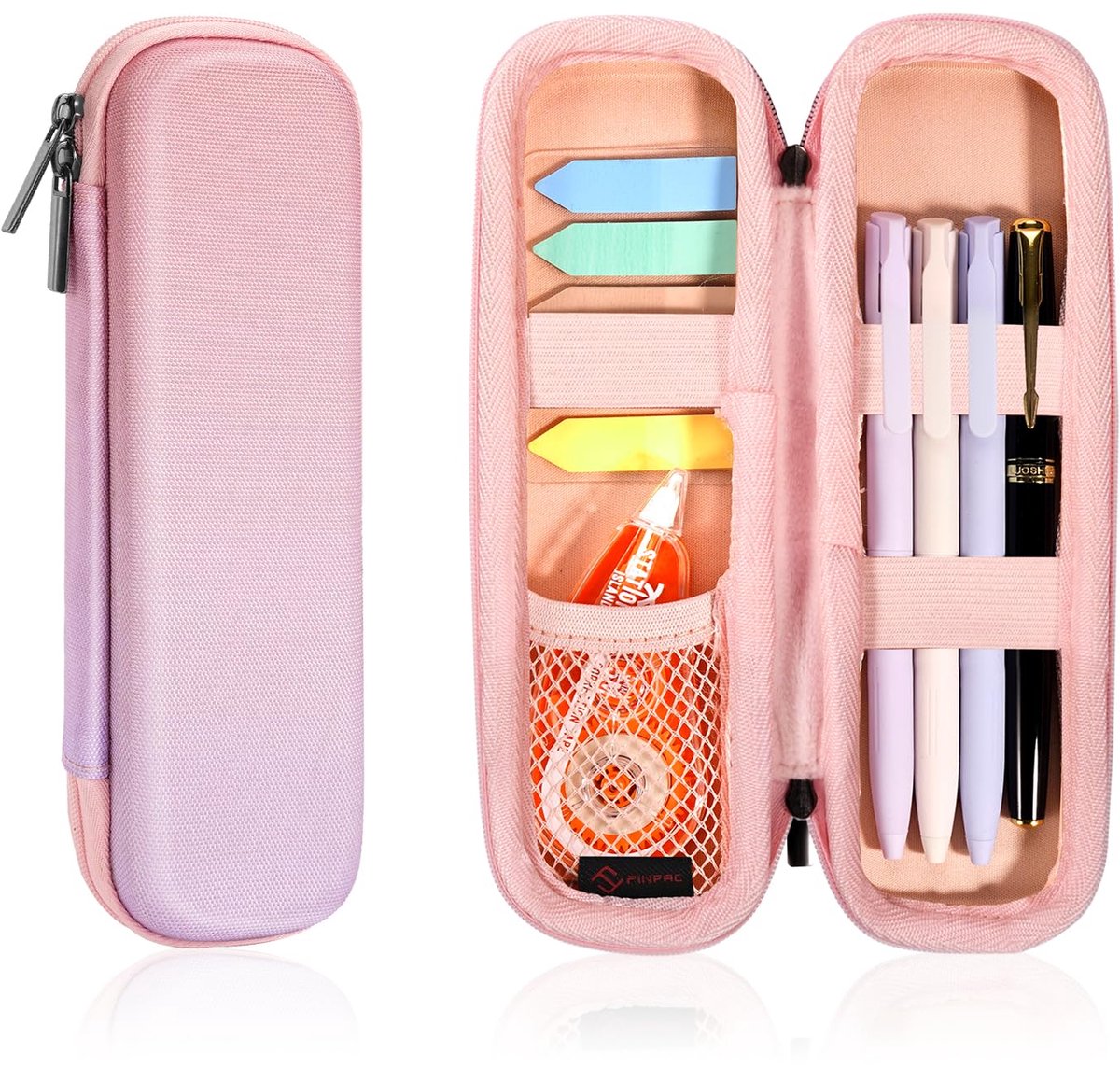 IMPERATORIS® Etui/Pennenzak - Voor Jongens, Meisjes en Kinderen - Voor School Spullen - Pink Ombre - 20 x 6 x 3 cm