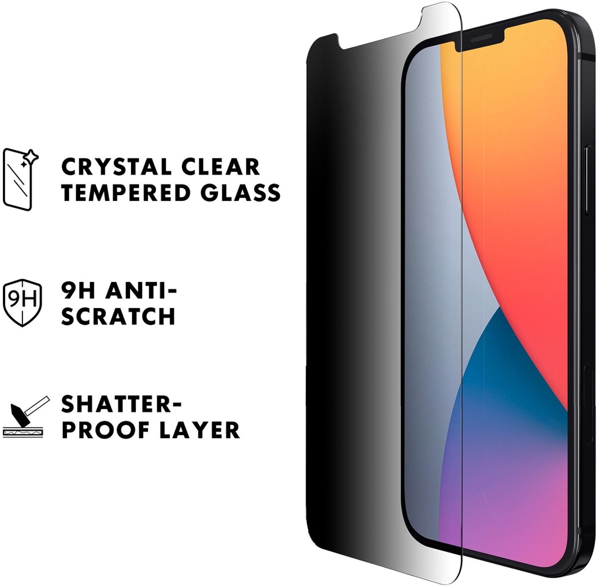 LAUT Prime Privacy Glass iPhone 12 Pro / iPhone 12 screenprotector + tool