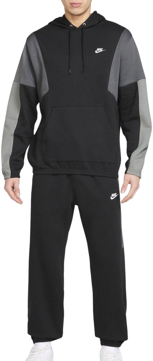 Nike Club Fleece Hooded Trainingspak Heren Zwart