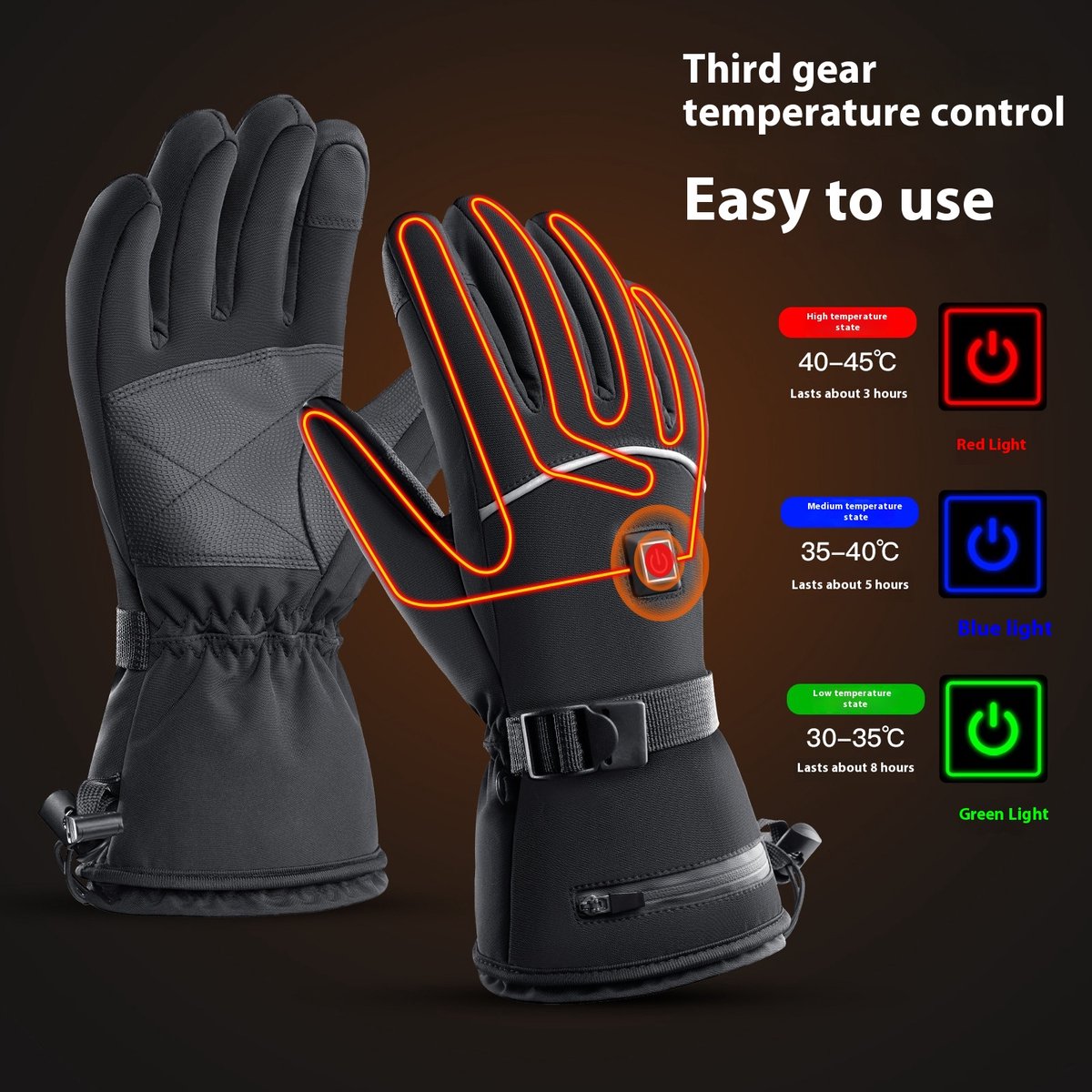 Verwarmde Handschoenen - Elektrische handschoenen - Waterdichte En Zachte Winter Handschoenen - Met Touchscreen - Voor Fietsen Motorrijden Skiën Wandelen En Buitensporten — cadeau in Sport & Outdoor - foto 3