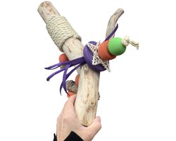 Zitstok met speelgoed -Home en dier speelgoed - Speelgoed voor middelgroot en groot vogels