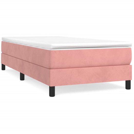 vidaXL Rose 90x200 cm - Cadre à sommier tapissier - Cadres à sommier tapissier - Lit - Berceau