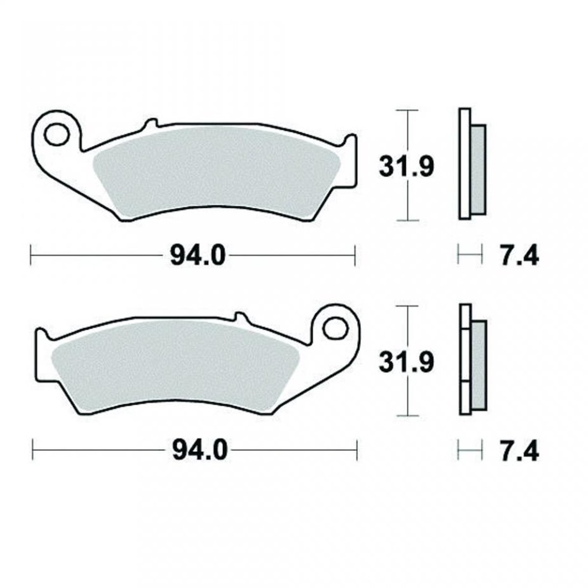 Plaquette de frein Bestop pour Moto Honda 600 XR R 1988 à 1990 AV Neuf