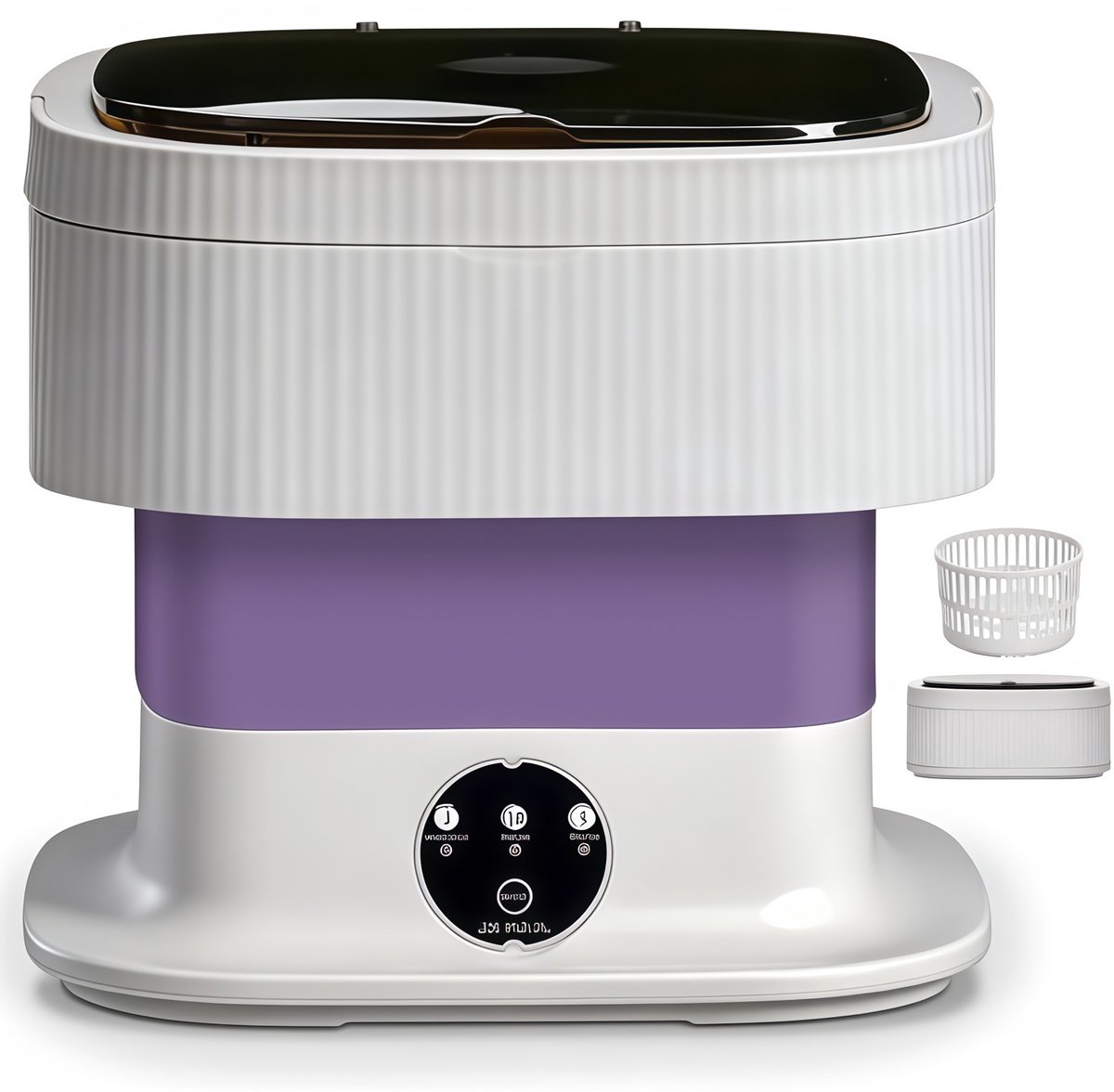 Mini wasmachine - Wasmachine - Draagbare wasmachine - Draagbare wasmachine 10L - Wasmachines - Opvouwbare wasmachine - Met centrifugekorf - Touchscreen bediening - 3 wasprogramma's - Compact - Voor babykleding - Ondergoed - Slaapzaal -Camping -Paars