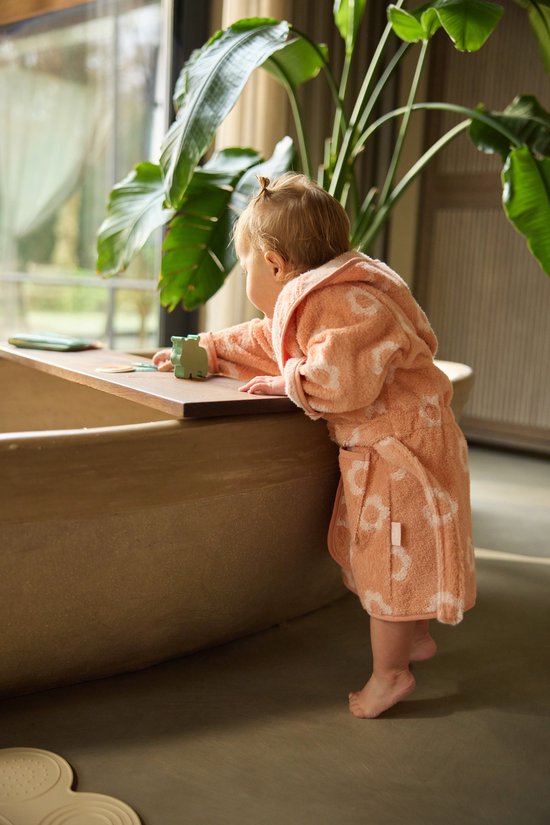 Jollein Badjas - 100% Badstof - 1-2 jaar - Jacquard - Flower van Merkloos — afbeelding 5