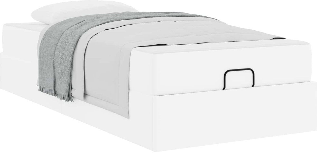 vidaXL - Bedframe - met - matras - Anders - 2 - st - Wit - PVC