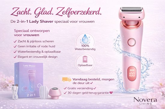 Waterdichte Elektrische- 2 in 1 Scheerapparaat Vrouwen - Waterdichte - €27,95