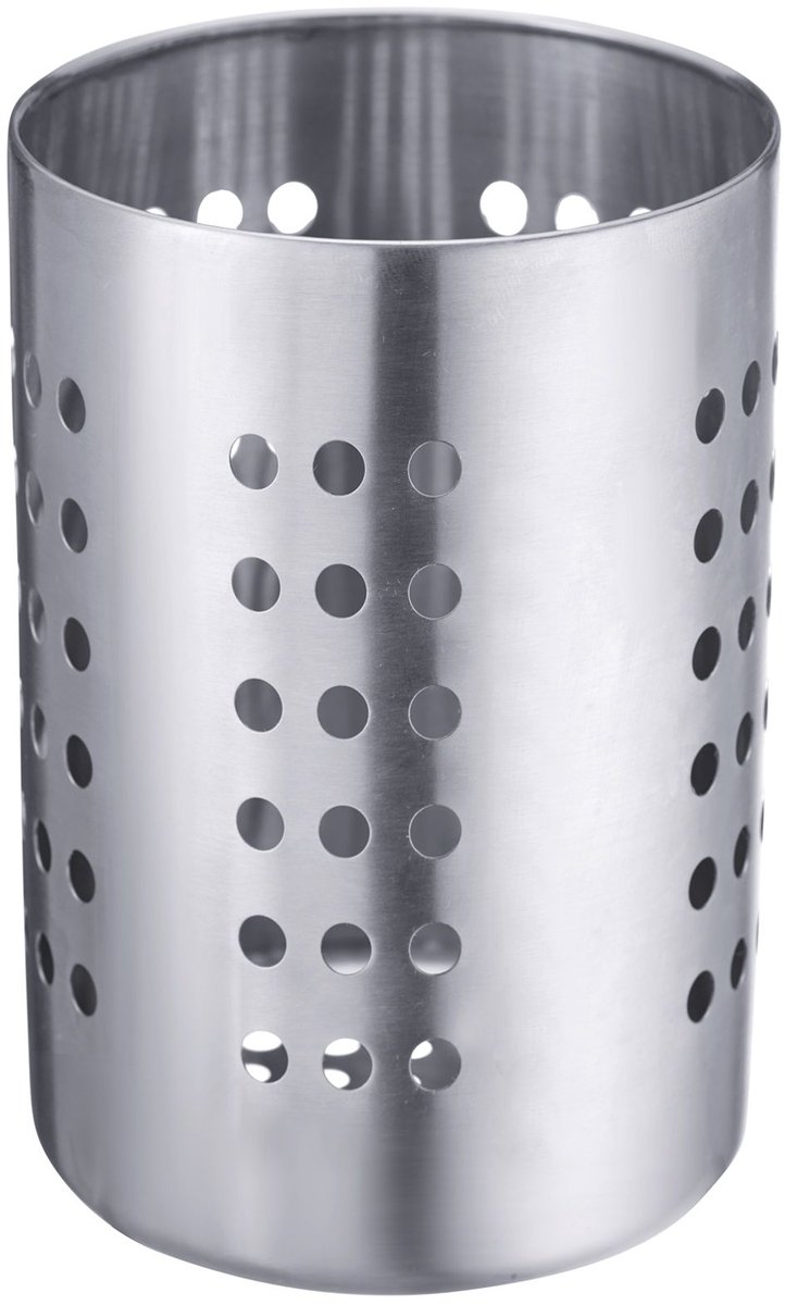Westmark Bestek-/keukengereihouder, rond, diameter: 6,8 cm, hoogte: 10,3 cm, roestvrij staal, zilver, 69002211