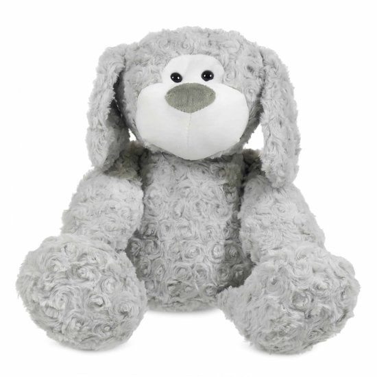 Funnies Knuffel Hond Grijs 45cm - Zachte Knuffel voor Kinderen - Grote Pluche Knuffel - Knuffelspeelgoed voor Baby & Peuter - Cadeau voor Jongens & Meisjes