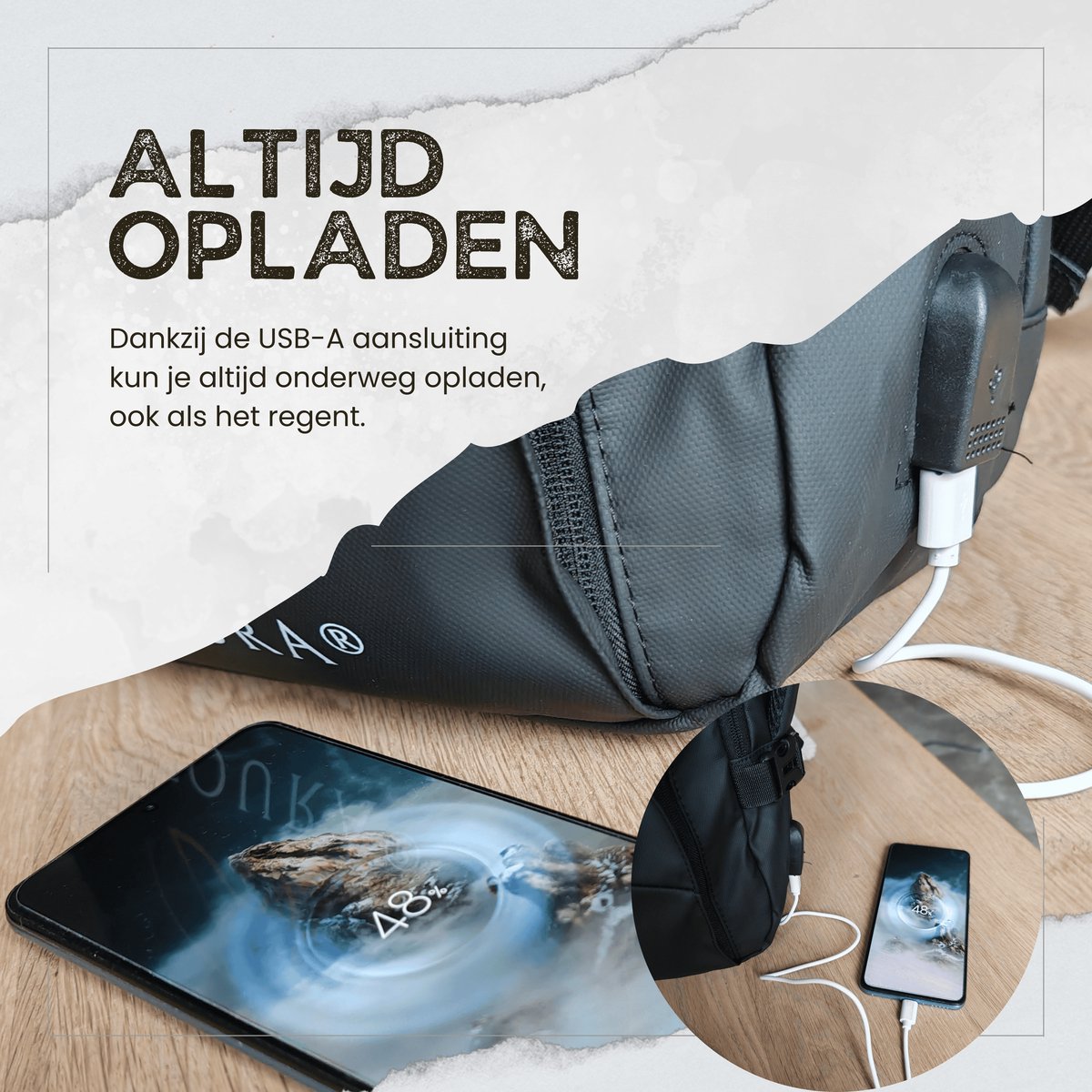 Altoura® TravelMate - Backpack - Waterafstotend - 60% Uitbreidbaar - Premium Rugtas - 60 Liter - Reistas - Handbagage - Schooltas - Dames/Heren - Waterdichte Rugzak - Travel Bag – foto 3