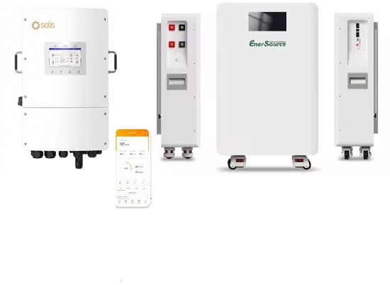 Solis 8KW drie fase hybride omvormer met 15,3KWh thuisbatterij voor zonnepanelen, wifi, smart meter