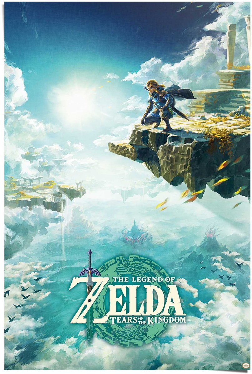 REINDERS Poster Legends of Zelda - 91,5 x 61 - Papier - REINDERS blauw