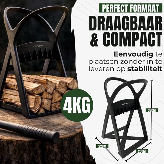 Jaxplore Houtklover - Gietijzer - XL van Jaxplore — afbeelding 4