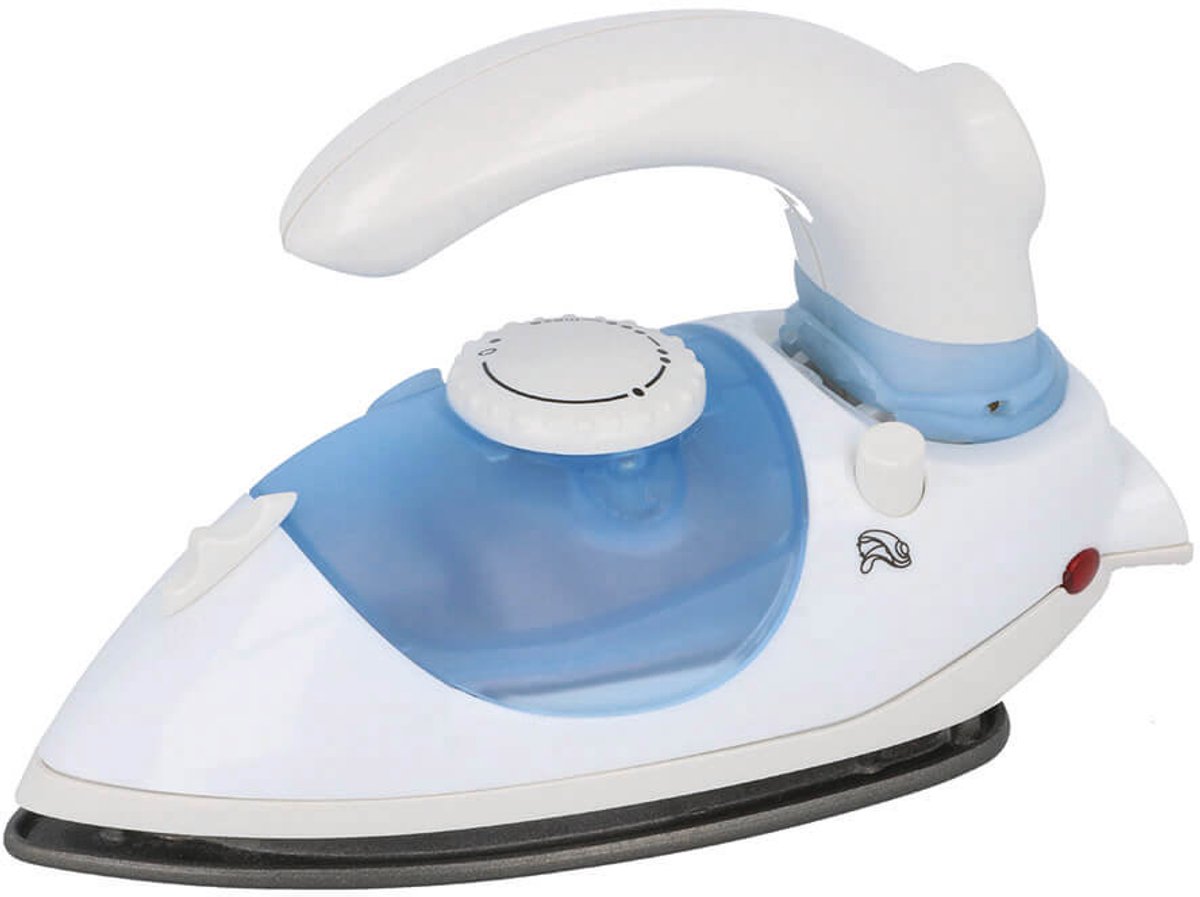 OPRY reisstrijkijzer 17,5 cm wit-blauw