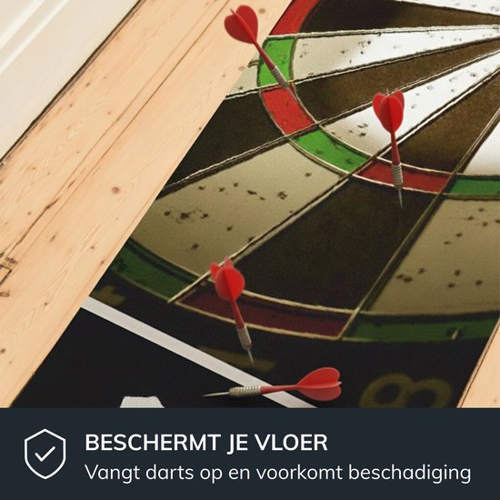 Studio M Dartmat Price met Uitwerpmogelijkheden - 60x250cm - Inclusief Oche - Finish Dartmat Aangeprezen door Professionele Spelers - Cadeautip van Studio M — afbeelding 2