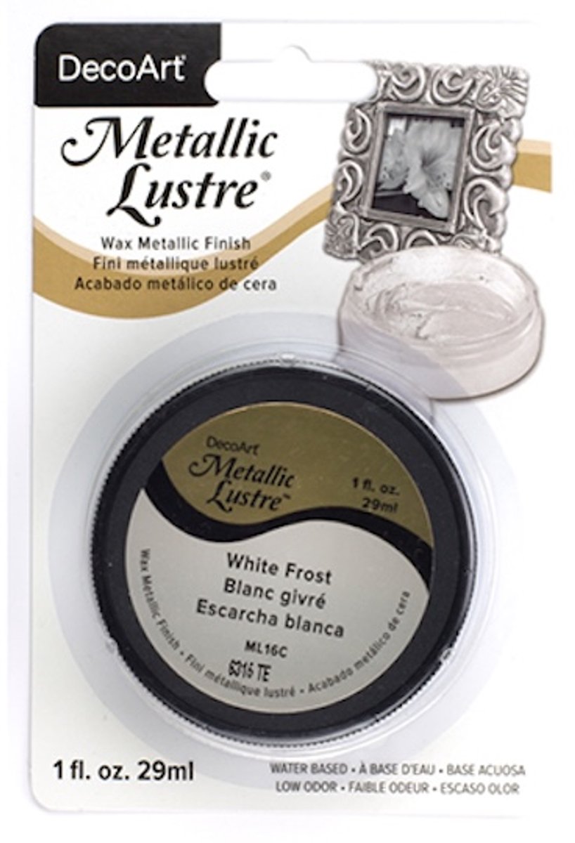 DecoArt Metallic Lustre 29ml, White Frost