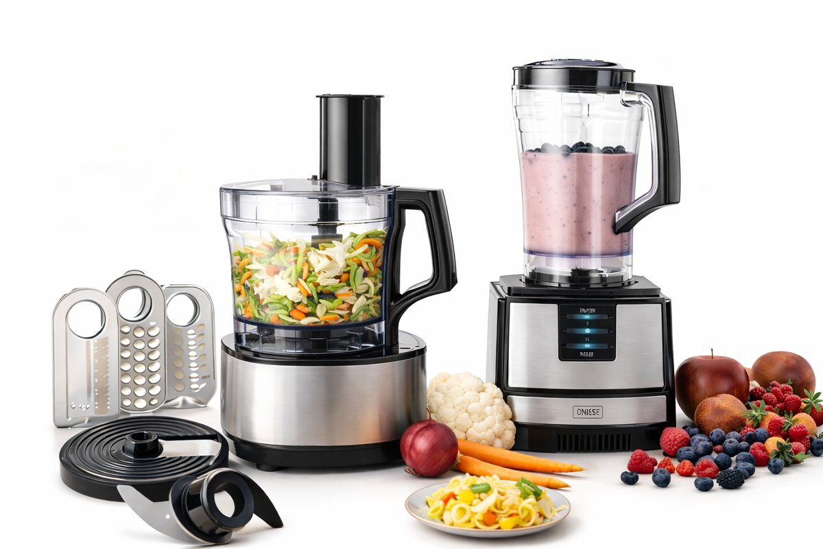Pro Line Keukenmachine – 2 Snelheden – 1,2L Mengkom – 1,5L Blender – Inclusief Accessoires