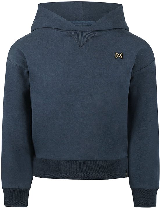 Hoodie Voor Kinderen Met Crontrast Kleuren Sapphire Blauw Grijs