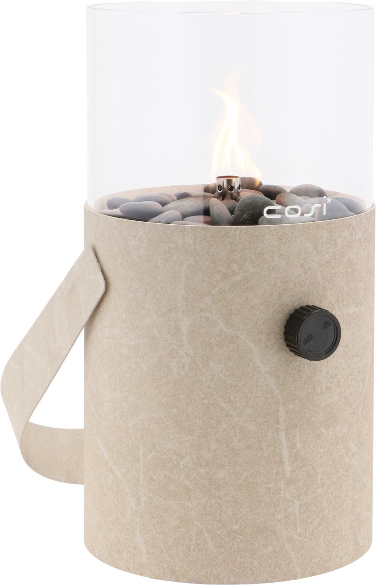 Cosiscoop Original Marble Stone Gaslantaarn - Unieke sfeermaker - Voor binnen en buiten - Brand 5 tot 6 uur op een gascartouche