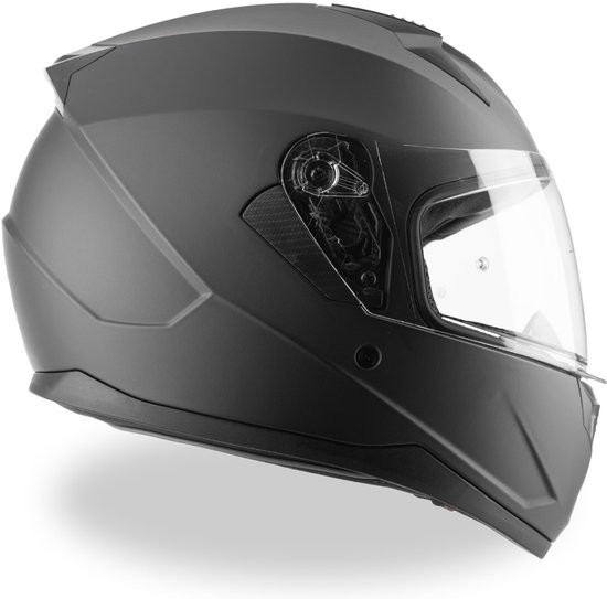 VINZ Vigo Integraalhelm - Helm voor Scooter, Motor, Brommer & Snorfiets - Voor Heren & Dames - ECE 22.06 goedgekeurd - Lichtgewicht - Inclusief Opbergzak - Mat Zwart - XXL