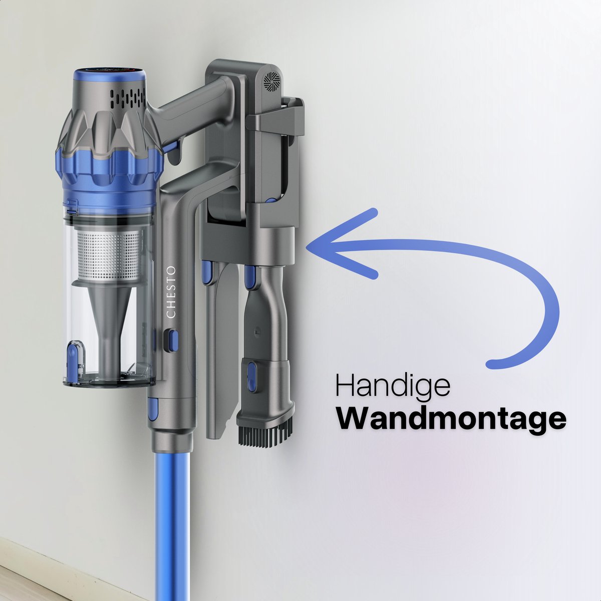 Chesto T1 Steelstofzuiger Draadloos 300W - 35.000 Pa - afbeelding 2