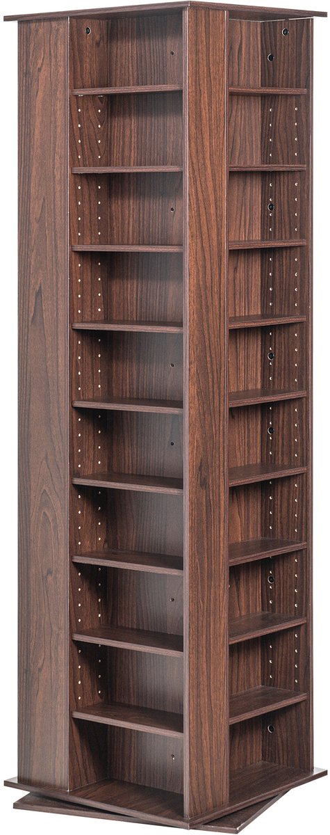 4-zijdige draaibare mediatoren voor 1040 CD's in espresso kleur