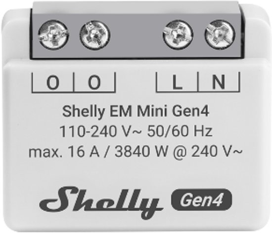 Shelly EM Mini Gen4 - Wi-Fi, Bluetooth en Zigbee - Bol