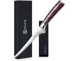 Paudin N26 Fileermes 18 cm - Flexibel Koksmes - Vlijmscherp - Fileermes voor vis, vlees en gevogelte - Hoogwaardig Koolstofstaal - Ergonomisch Handvat