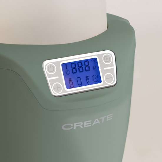 CREATE - Flessenwarmer en sterilisator met stoomkookfunctie - 1 fles - Sage - BABY BOTTLE WARMER van CREATE — afbeelding 3