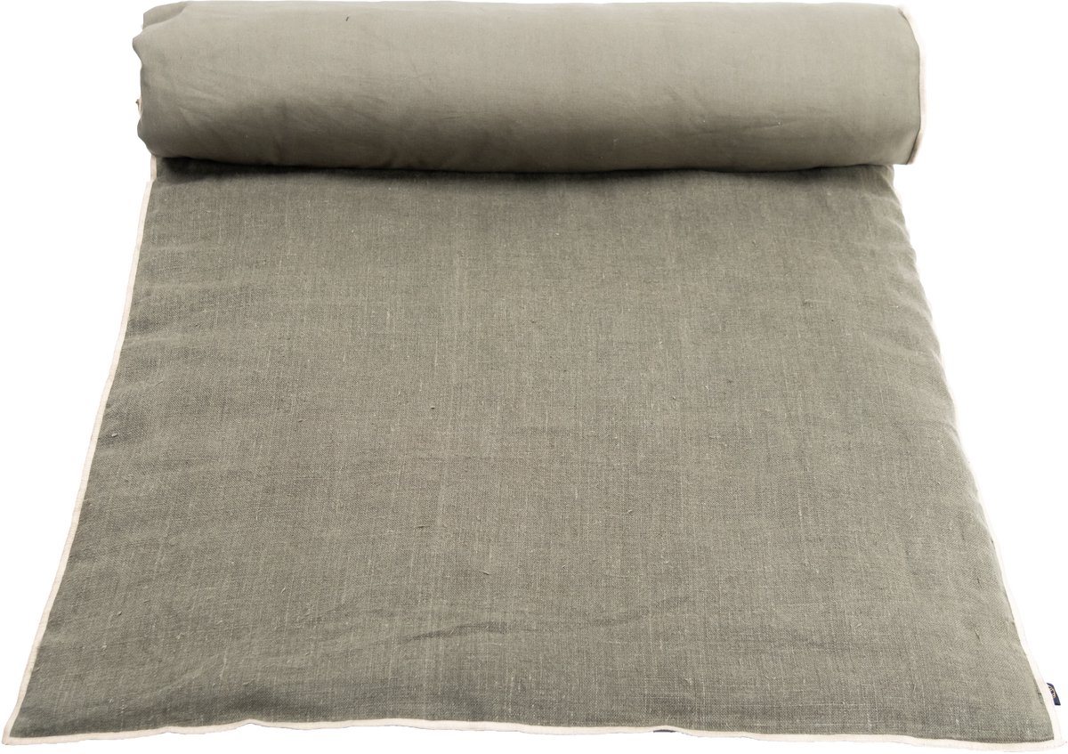Chennai linnen sprei kaki - 85x200 cm