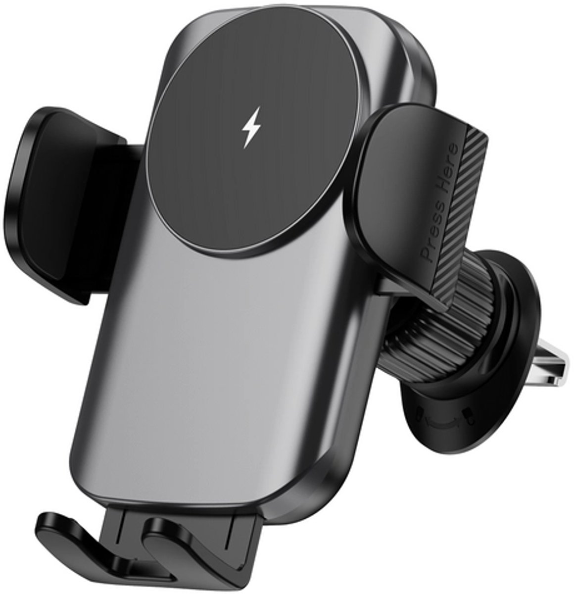 JELLICO Draadloze Auto Telefoonhouder W18 – 15W Snellader – Ventilatierooster Houder – Draadloos Opladen – 360° Draaibaar – Auto Telefoonhouder met Automatische Klem