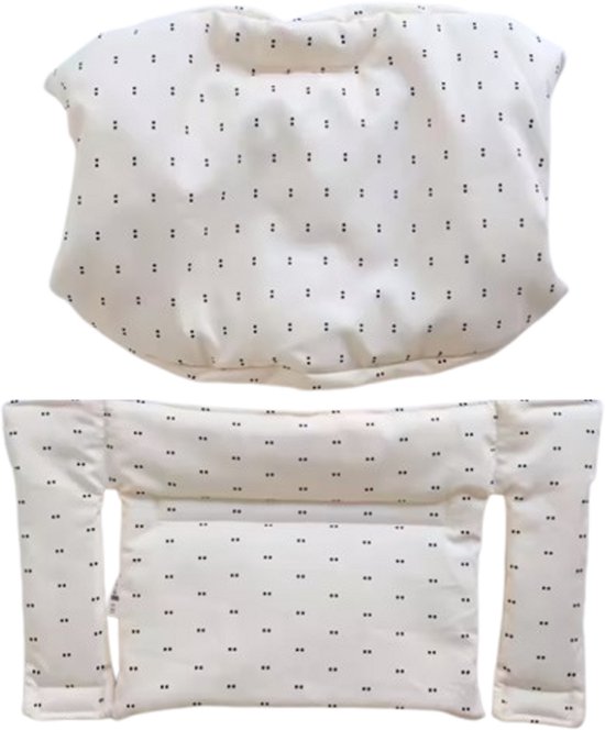 Stoelverkleiner stippen - kussenset stippen - stipjes motief - stoelverkleiner geschikt voor stokke tripp trapp - kinderstoelverkleiner van Merkloos — afbeelding 2