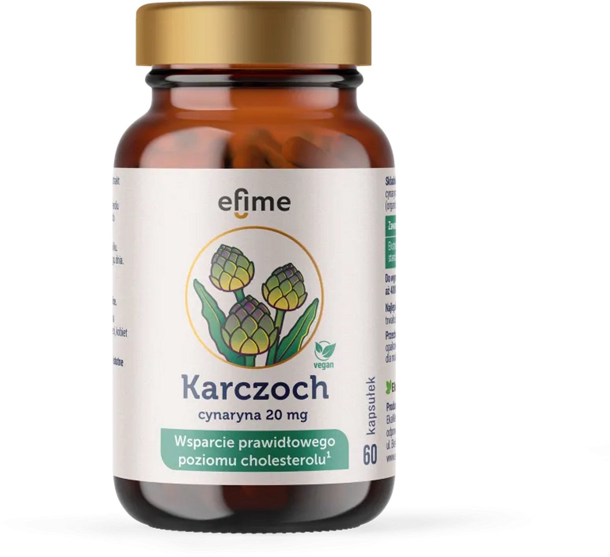Wellth Artisjok 200mg, Ondersteunt een normaal cholesterolgehalte - 60 capsules. Normaal gewicht. Ondersteunt de gezondheid van lever en nieren. Geproduceerd in de EU. [karczoch]