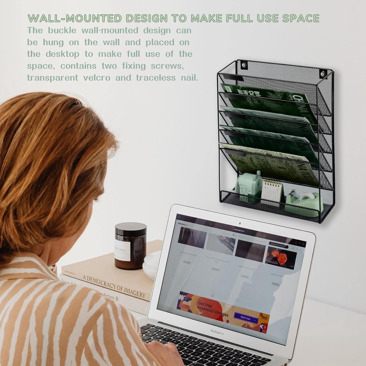 Candala Tijdschriftenhouder - Documentenhouder van metaal met Zwart - georganiseerde opbergruimte voor thuis en kantoor