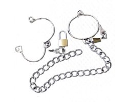 Nooitmeersaai - Boeien met ketting en hangsloten - Metaal - Zilverkleurig - 9,2 x 7cm