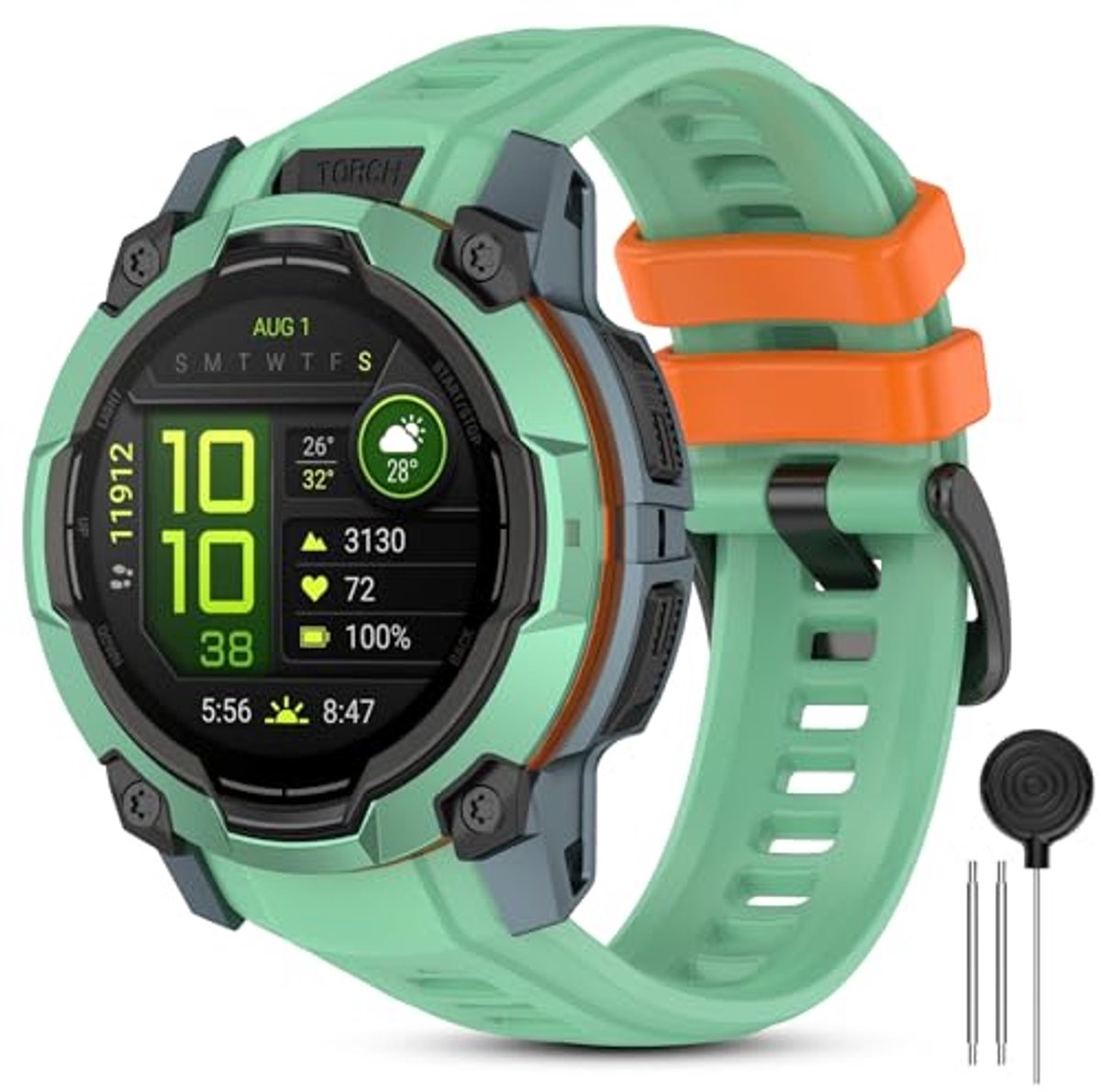 Verstelbare Siliconen Horlogeband 45 mm voor Smartwatch
