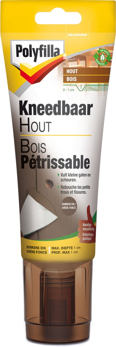 Polyfilla - Kneedbaar Hout - Donkere eik - Polyfilla - 330 G