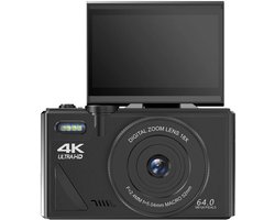 Vlog Camera voor Beginners - Videocamera voor Kinderen en Volwassenen - Handycam - 4K Kwaliteit