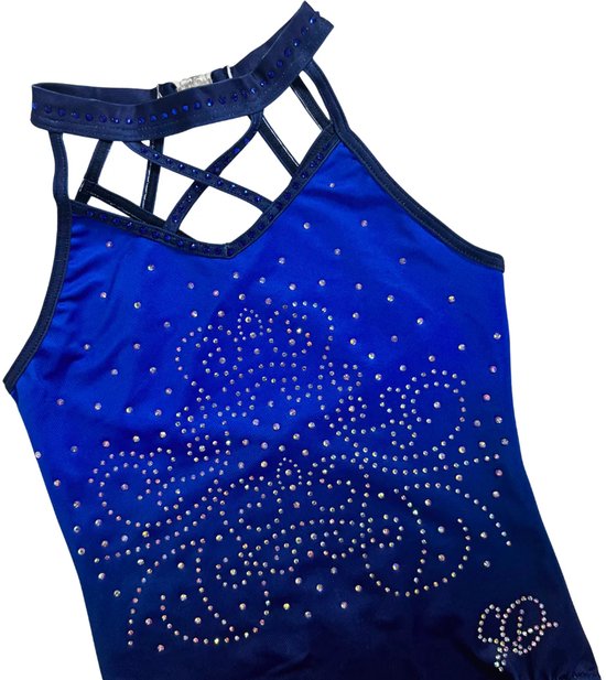 Turnpakje Anna Blauw Mouwloos - 4: CLA 134-140 | Gympakje voor Turnen, Acro, Trampoline en Gymnastiek