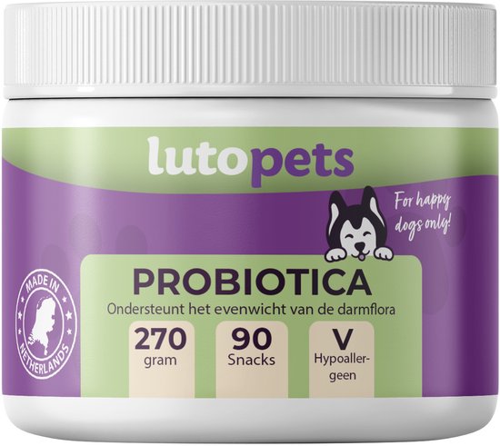 Sans viande - Anti-démangeaisons et léchage des Pieds - Anti-glandes anales - Soutient la Flore intestinale et la Digestion - Probiotiques et prébiotiques pour chiens en guise de friandises - 90 à mâcher - Woofies