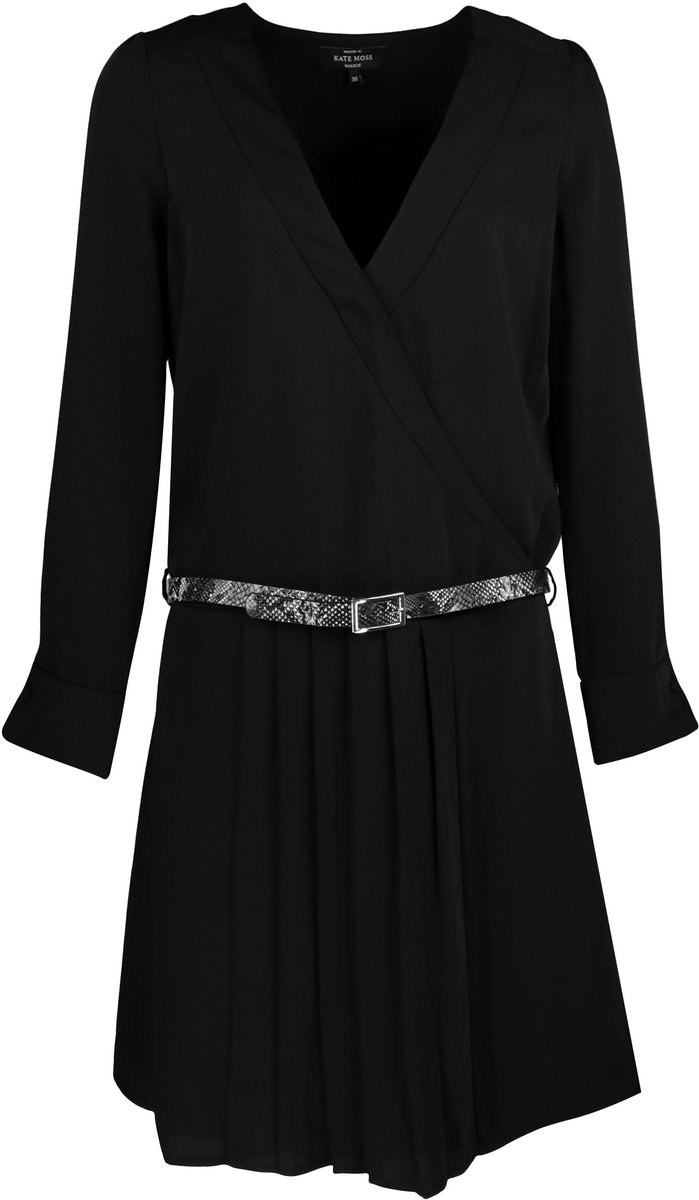 Nikkie • zwarte wikkeljurk River dress • maat 36
