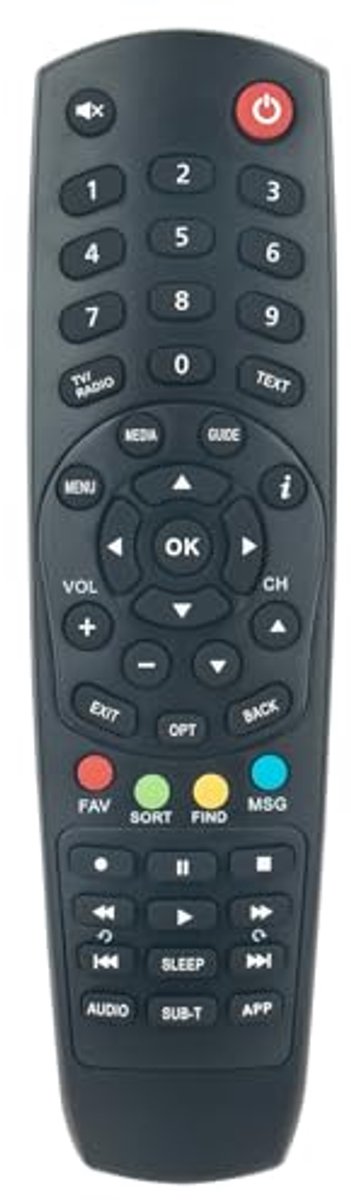 Vervangende afstandsbediening voor ALIEN SAT-ontvanger - Compatibel met Digi TV HD
