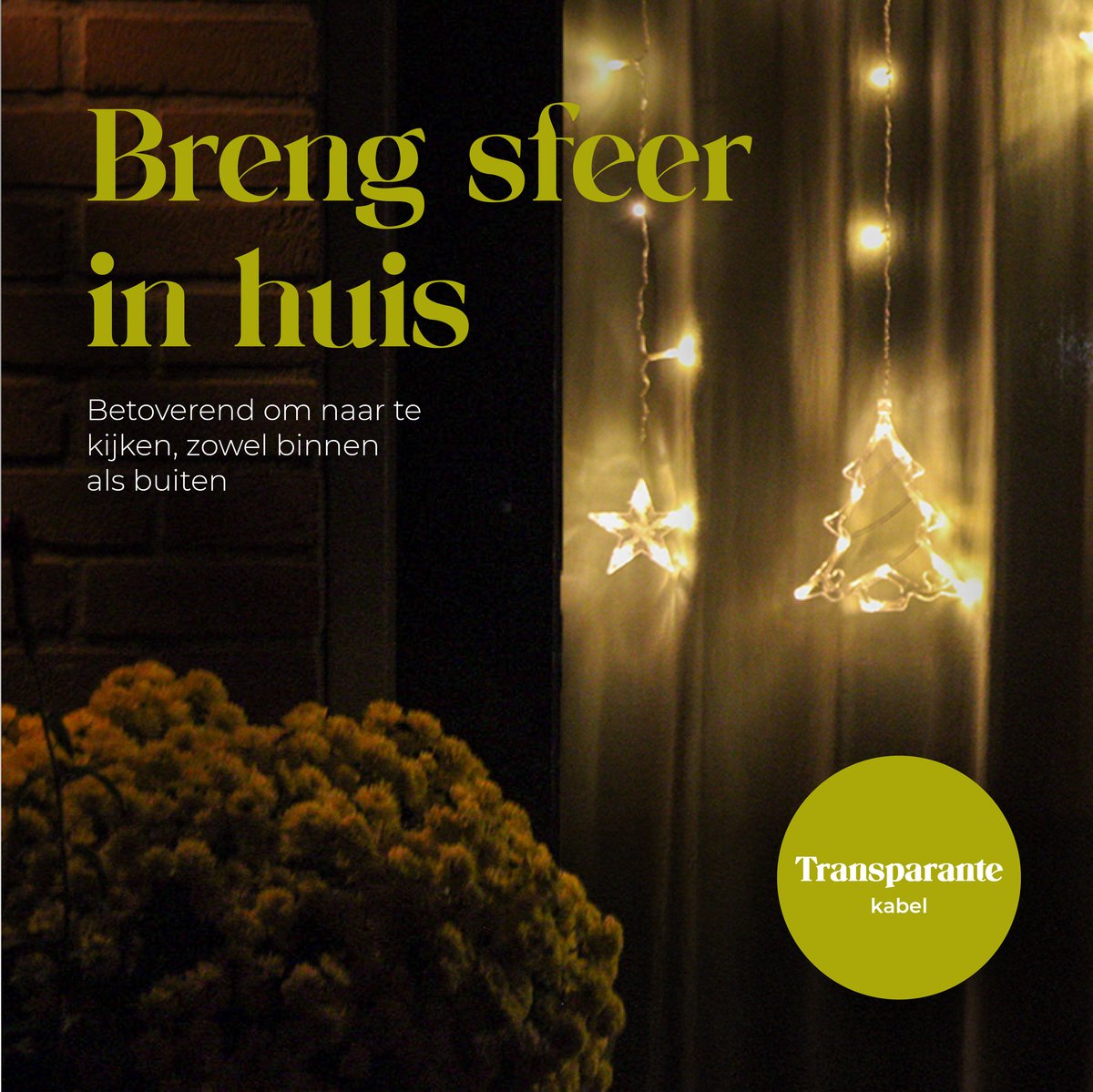 Giftmas Kerstverlichting Raam - Lichtgordijn Kerst met Figuren 2,5 m - 120 LED Warm Wit - Raamdecoratie Binnen en Buiten - Sterren, Klokken en Rendieren – foto 6