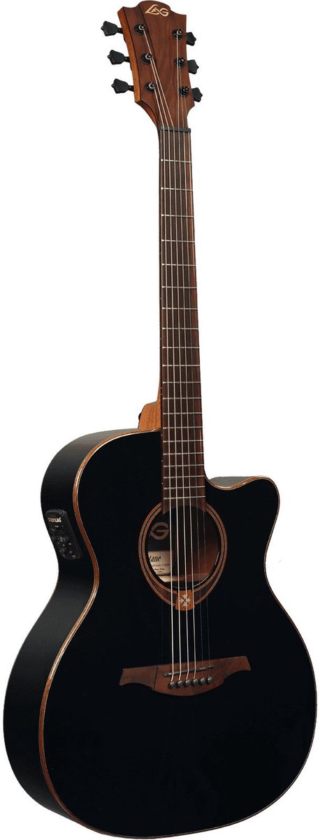 LAG Guitars Tramontane 118 T118ACE-BLK Black elektrisch-akoestische westerngitaar