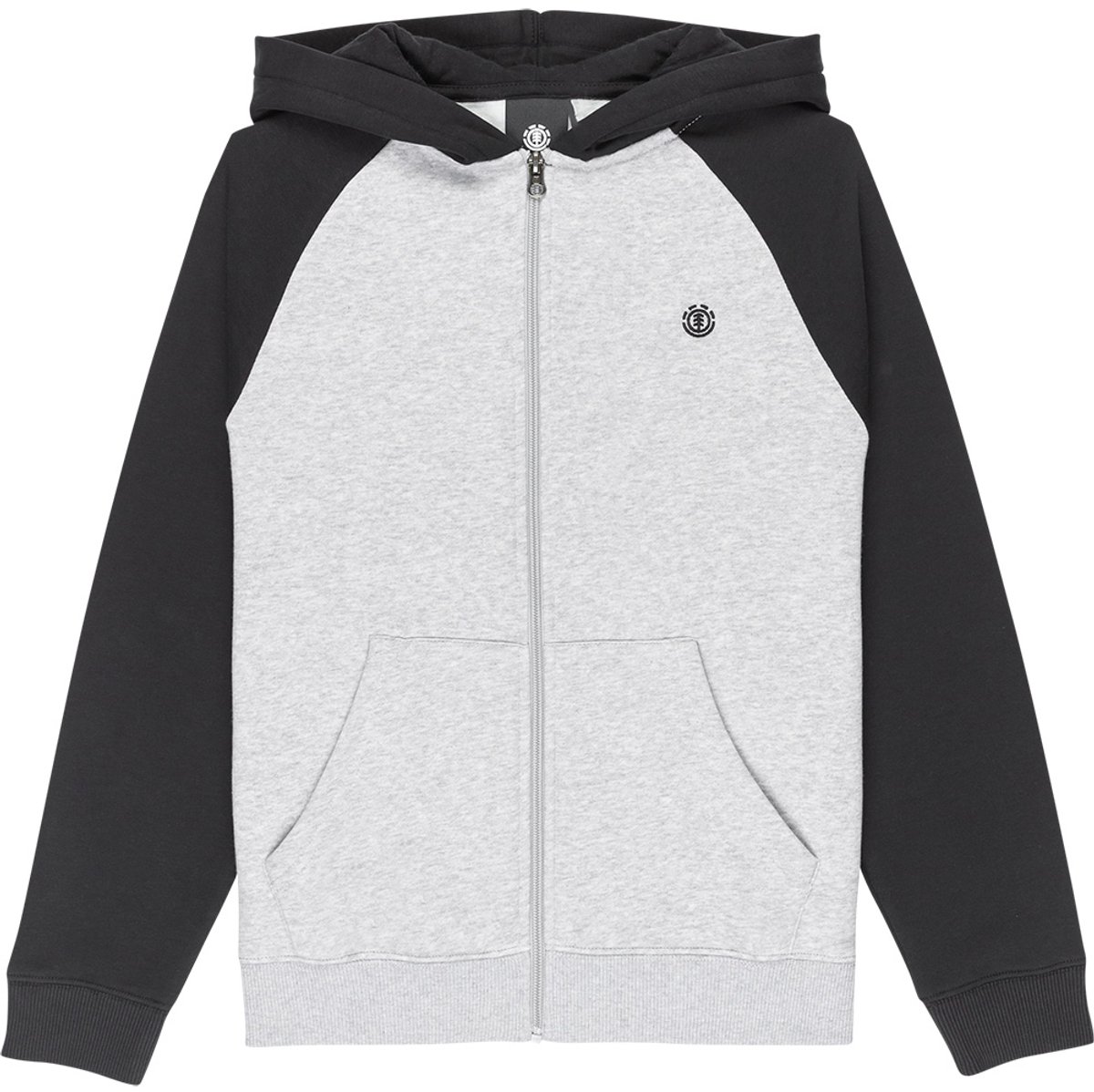 Element Icon Embroidery 2tone Sweatshirt Met Rits 14 Years Jongens Grijs