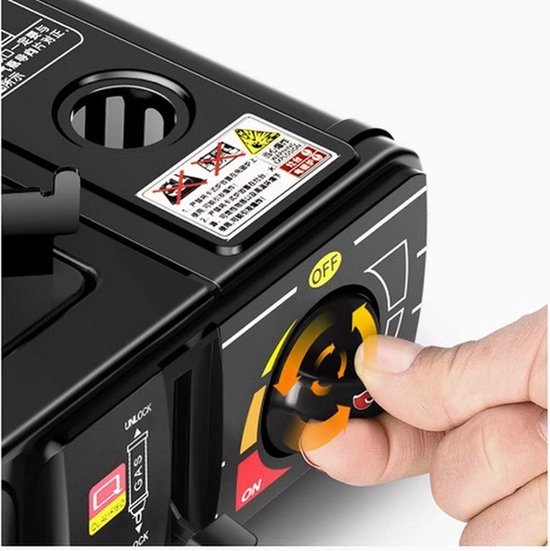 Réchaud à gaz de camping avec 12 cartouches de gaz et sac de transport - Réchaud 1 feu pour l'extérieur