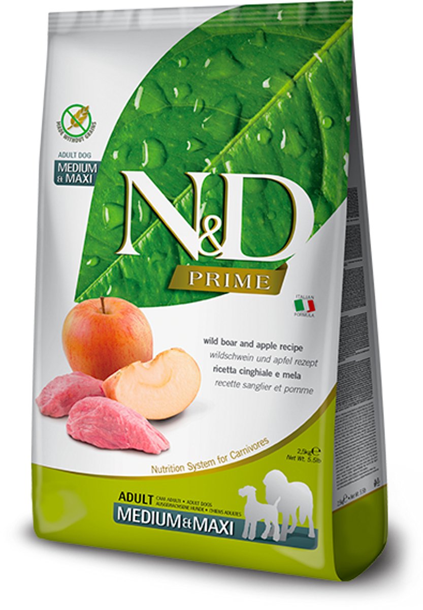 N&D N&D Prime hondenvoeding Wild Zwijn medium/maxi 2,5 kg